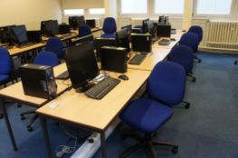 Work pod comprising, 8 x tables, 8 x gas lift chairs (computers NOT included)