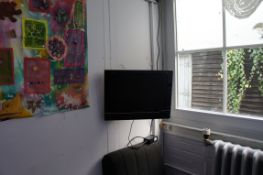 Contents of room comprising, three seater sofa, 3x scatter cushions, square coffee table, visitor's