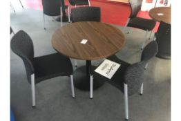 Cafe Table With 3 Padded Chairs