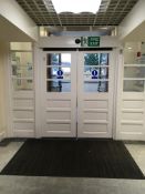 Double part glazed entrance doors