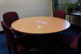 Circular meeting table with 4 x chairs