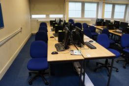 Work pod comprising, 8 x tables, 8 x gas lift chairs (computers NOT included)