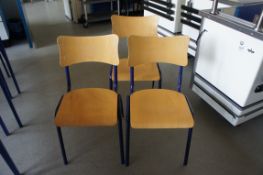 3 x steel frame chairs