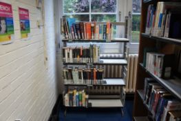 3 x steel frame book shelfs, 925 x 250 x 150mm