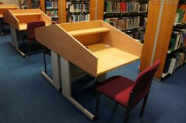 Double sided study unit with 2 x chairs