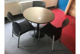 Cafe Table With 3 Padded Chairs