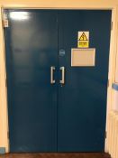 Double solid fire doors