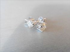 1.90Ct Diamond Solitaire Earrings Set With Brilliant Cut Diamonds,