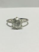 2Ct Brilliant Cut Diamond Solitaire Ring Set In Platinum