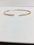 18Ct Yellow Diamond Bangle,