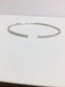 18Ct Whitegold Diamond Set Bangle,
