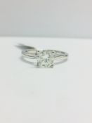 Platinum Solitaire 4 Claw Diamond Ring,