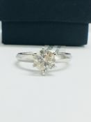 1.08Ct Natural Brilliant Cut Diamond Set In A Platinum Setting,
