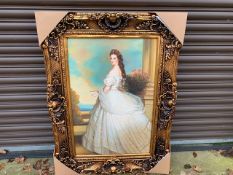 OIL PAINTING ON CANVAS IN GILT FRAME - ARTIST UNKNOWN