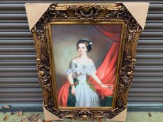 OIL PAINTING ON CANVAS IN GILT FRAME - ARTIST UNKNOWN