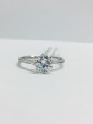 Platinum Solitaire 4 Claw Diamond Ring,