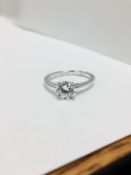 Platinum 4 Claw Diamond Solitaire Ring,