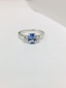 Tanzanite And Diamond Trilogy Ring.