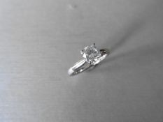 1.05Ct Diamond Solitaire Ring Set In Platinum.