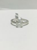 Platinum diamond solitaire ring