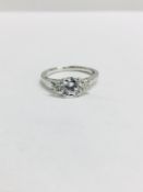 Platinum Diamond Three Stone Ring,