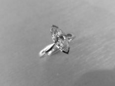 0.60Ct Diamond Solitaire Ring Set In Platinum.