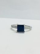 1Ct Princess Cut Sapphire,