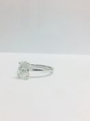 Platinum Oval Cut Diamond Solitaire Ring,