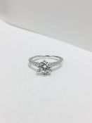 Platinum Diamond Solitaire Ring,