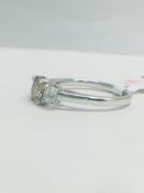 Platinum Diamond Trilogy Ring 1.30Ct Diamond Total,