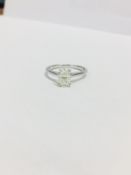 Platinum Diamond Oval Solitaire Ring,