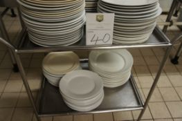 Stainless steel 2 tier service trolley, Contents NOT included