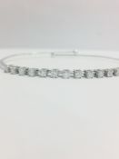 18CT white gold diamond Bangle
