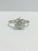 2.15ct round Brilliant cut platinum solitaire ring