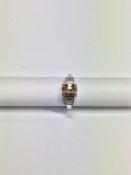 2.01ct cushion cut fancy yellow brown diamond