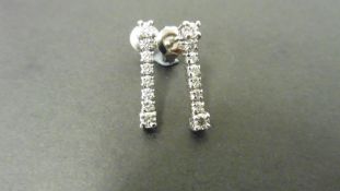 0.60ct diamond drop earrings set in 18ct white gold