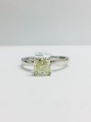 1ct Square radiant Cut diamond solitaire ring