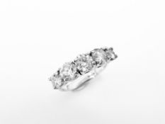 2.50ct diamond five stone ing