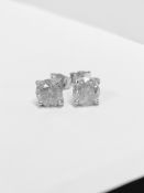 2ct diamond solitaire earrings