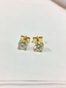 1ct diamond solitaire earrings