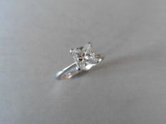 0.98ct diamond solitaire ring with a princess cut diamond