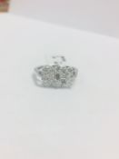9ct White gold Aero Cluster ring