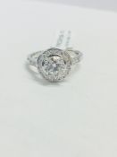 Platinum Diamond Channel set Designer style ring