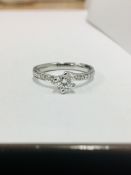 18ct diamond solitaire 0.50ct h colour vs grade enhanced