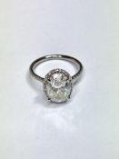 3.01ct diamond set solitaire ring.