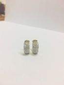9ct yellow Diamond Hoop Earrings