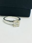 1ct Brilliant cut Diamond set in a platinum setting
