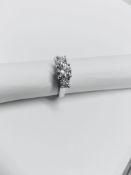 18ct white gold 1.30ct three stone diamond ring