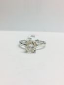 1ct Diamond Solitaire ring set in Platinum diamnd setting