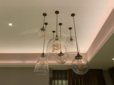 7x designer glass pendant lights
